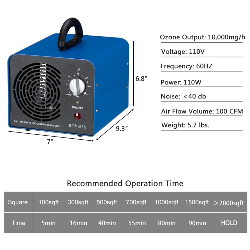 Winado 10000mg Ozone Generator Commercial Industrial Grade Air Purifier