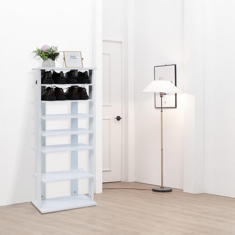 Winado Vertical Shoe Rack, 8 Tiers Wooden Shoe Shelf, Space Saving Tall